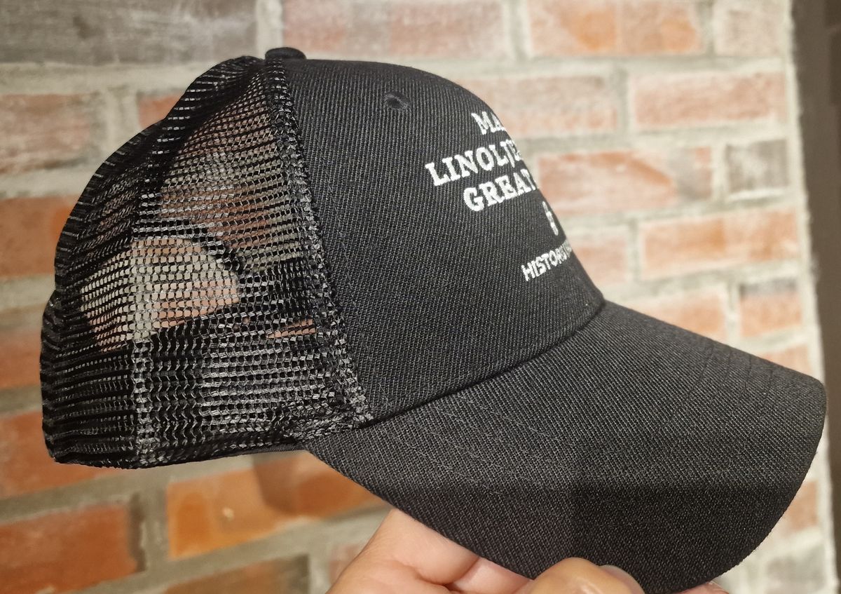Caps-make linoljemaling great again svart
