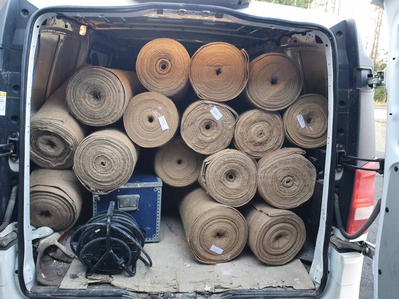 Jutestrie natur 183 cm 295 g/m2