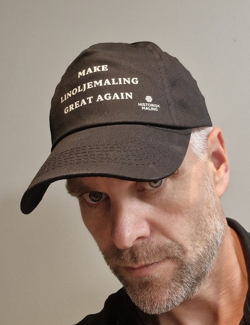 Hovedbilde Caps-make linoljemaling great again svart